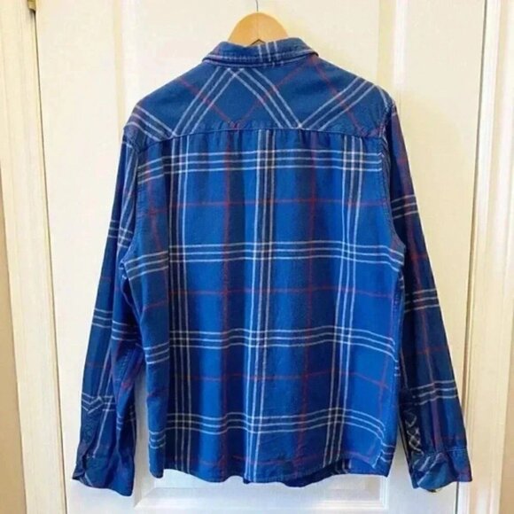 Tony Hawk Flannel Button Front Shirt Long Sleeves Blue Plaid Size XL - Picture 4 of 14